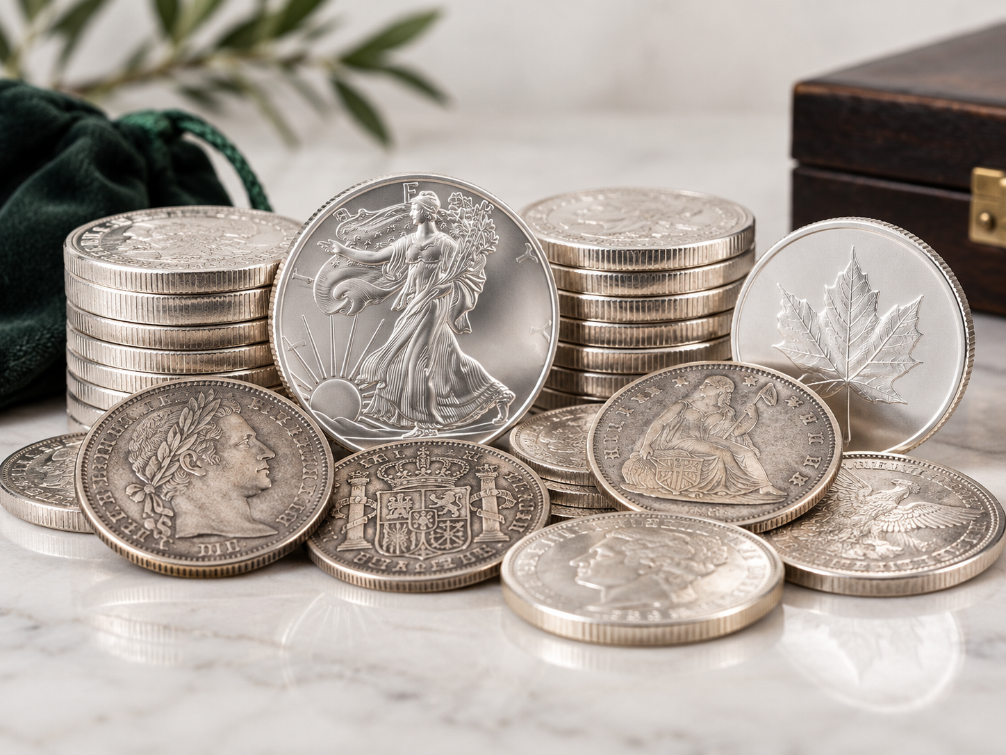 Monedas de Plata, imagen ilustrativa